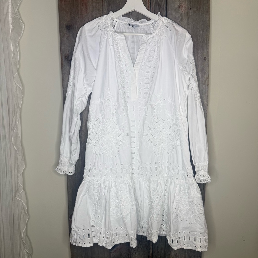 Rails Saylor Eyelet Dress in White * Missing Belt* size Small - Picture 14 of 14